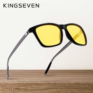 Gafas de sol Ray de diseñador de lujoﾠlentes polarizados amarillos de visión nocturna para hombres y mujeres, cuadrado antiguo, alta calidad