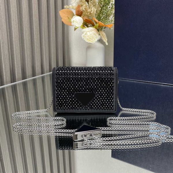 Diseñador de lujo Rhinestone Crystal Diamond Carteras para mujer Bolso brillante Bolso Bolsos de hombro Lady Topquality Crossbody Clutch Bolsas 240215