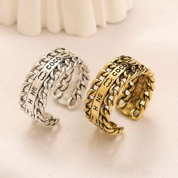 Luxe Designer Ring 18K Verguld voor Dames en Heren Ring Letter Designer Ringen Retro Stijl Klassieke Ring Mode Ringen Bruiloft Feest Cadeau Sieraden