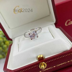Luxe designer ring koe hoorn ringen witte steenmateriaal vierkante diamantring 6-10 maat mode veelzijdige ring temperament ring high-end luxe mode simpel
