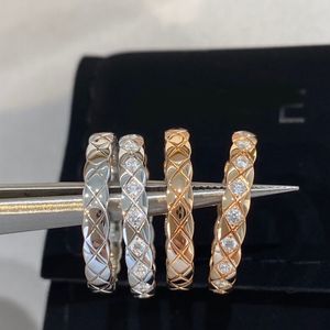 Luxe designer ring diamant set diamanten ringen passen bij ananas patroon fashion design senior gevoel van persoonlijkheid geschenk brede en smalle versie zeer goed