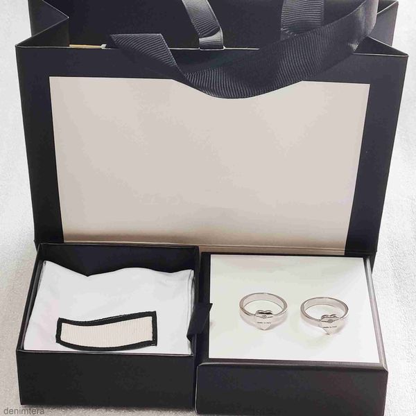 Bague de créateur de luxe pour femmes, anneaux en forme de cœur, Design Original, grande qualité, fourniture de bijoux d'amour, vente en gros, Nrj IC58
