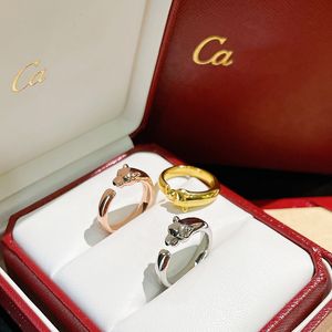 Bague de créateur de luxe anneaux léopard bague ouverte mode polyvalente bague de tempérament unisexe pour femme haut de gamme mode de luxe simple