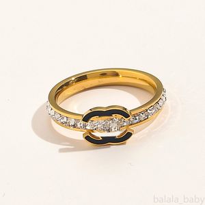 Luxe Designer Ring Dames Gouden Ringen Mode Letter Patroon 18K Vergulde Liefde Ring Maat 6-8