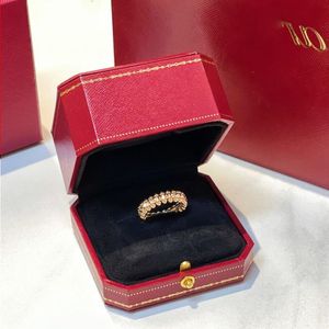 Luxe designerringen voor dames heren modetrendmerk Gestreepte ring paar verzilverd nieuwe stijl vakantiecadeau Gepersonaliseerd leuk goed Lfib