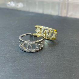 Luxe Designer Ringen Kleine Parfum Diamanten Ringen Parel Ringen Mode Letters C18K Gouden Ringen 925 Zilveren Pin Ringen Luxe Bruiloft Sieraden Geschenken