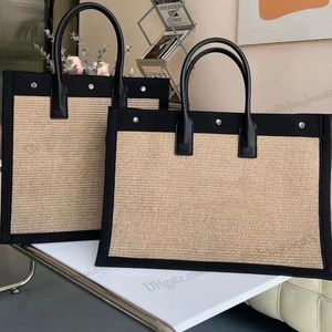 Designer de luxe Rive Gauche Tote Bage Bag Femme sac à main Summer Fashion Weave Cuir Shopping Hands Sacs Top Linn Grand sacs Sacs Toile de voyage Bolles de portefeuille