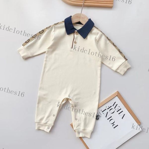 Mamelucos de diseñador de lujo para juniors Venta al por menor Venta al por mayor Bebé recién nacido onesies algodón fino mono de una pieza toddle ropa infantil para niños Traje de rastreo al aire libre top