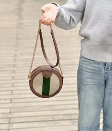 Sac rond de luxe de styliste, sacs à bandoulière en cuir de vache, sacs à cosmétiques, sacs à main pour téléphone et appareil photo, sac de maquillage, mini sac à main en toile, sac à bandoulière