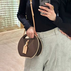 Designer de luxe rond gâteau sac peau de vache épaule sacs à bandoulière sacs à main embrayages femmes téléphone caméra sacs à main sac de maquillage sacs à bandoulière 240315