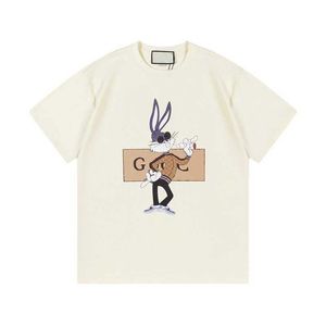 Nouveaux vêtements de sport à manches courtes pour hommes et femmes de luxe Ensemble chemise haute édition début du printemps nouveau t-shirt à manches courtes col rond coréen lâche dessin animé co marque