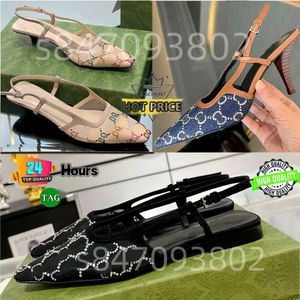 Sandales de luxe à talons plats pour femmes, maille respirante, décoration en cristal, boucle à la cheville, chaussures habillées formelles, sandales à la mode décontractées