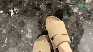 Luxe designer sandalen Men vrouwen lederen sandaal suède slippers dikke bodem flip flop flops top marien kalfsleer slipper