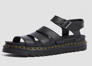 Sandales de concepteur de luxe Femmes Chaussures causales d'été noires confortables boucles en cuir authentique Dr Martin Platform Sandales Taille 35-403095811