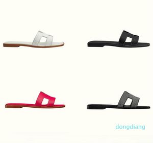 Designer de luxe sandales femmes curseurs femme diapositive Designers chaussures en cuir véritable tongs dames pantoufle