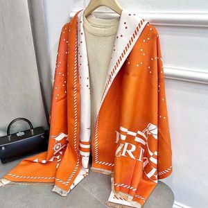 Luxe Designer Sjaal Dames 100% dubbelzijdig Kasjmier Hemelse Eenhoorn Plaid Letter Afdrukken Pure Kasjmier Heren Dubbelzijdige Sjaal Sjaal met Doos groothandel