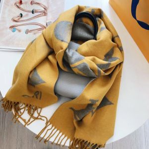 luxe designer sjaal dames kasjmier Designer sjaal volledige letter bedrukte sjaals zachte aanraking warme wraps met tags herfst winter lange sjaals