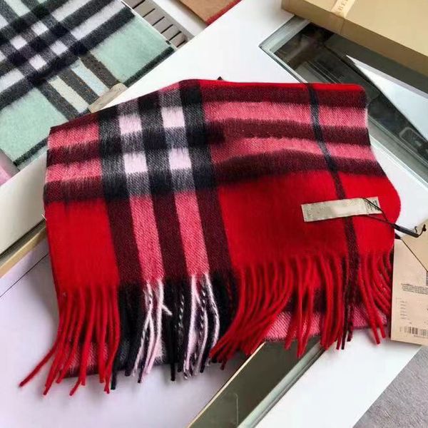 Écharpes de créateurs de luxe femmes double face cachemire hiver épaissi châle mode occidentale décontracté plaid lettre impression pur cachemire châle écharpe