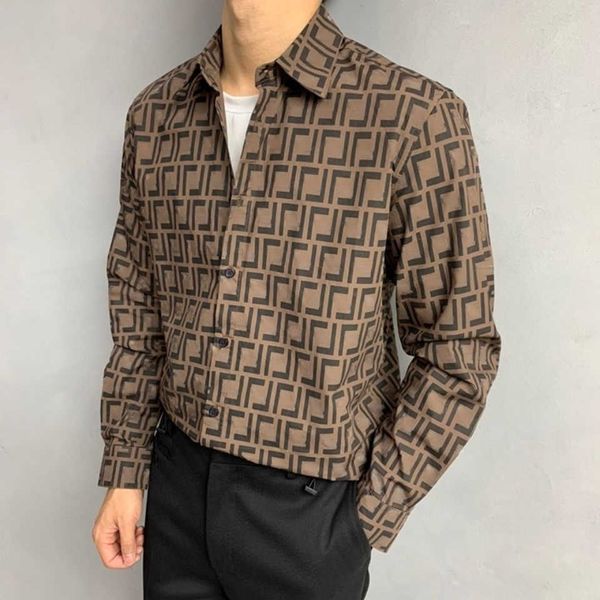 Chemise de créateur de luxe hommes femmes chemises décontractées lettre jacquard à manches longues chemise en soie hommes mince veste mode cardigan manteau