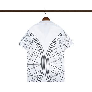 Luxe designer shirt Mens fashion geometrische print bowling shirt Hawaiiaanse bloem casual shirt Heren slim fit korte mouw veelzijdig T-shirt m-3xl