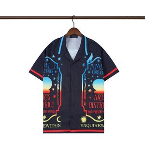 Chemises de créateurs de luxe Mode pour hommes Lapin rouge Bowling Tshirt Hawaii Floral Casual Chemises en soie Hommes Slim Fit Chemise à manches courtes 23ss