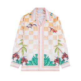 Luxe Designer Shirts Herenmode Geometrische klassieke print zwart bowlingshirt Hawaii Bloemen Casual Shirts Heren Slim Fit lange mouw M-3XL