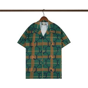 Luxe ontwerper shirts heren mode geometrische print bowling shirt hawaii bloemen casual shirts heren slanke fit thort mouw jurk t-shirt variëteit 2023
