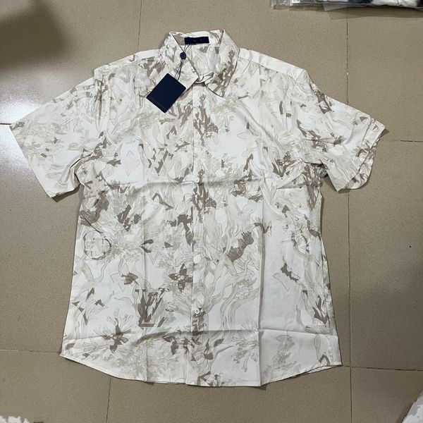 Chemises de créateurs de luxe Mentiers Fashion Géométrique Classic Imprimé Boule de bowling Hawaii Shirts décontractés floraux Men Slim Fit Sleed Sleeve M-3XL 02