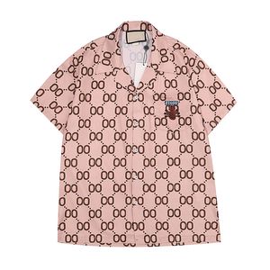 Chemises de concepteur de luxe pour hommes Vêtements surdimensionnés Geométrique Imprime-bowling Shirt Hawaii Mather Shirts décontractés hommes à manches courtes