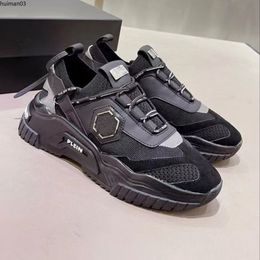 Luxe designer schoenen Casual sneakers Ademend gaas Stitching Metal Elements Maat38-45 HM0003746