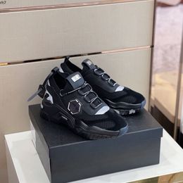 Chaussures de créateur de luxe baskets décontractées respirant maille couture éléments métalliques size38-45 mkjk rh7000004
