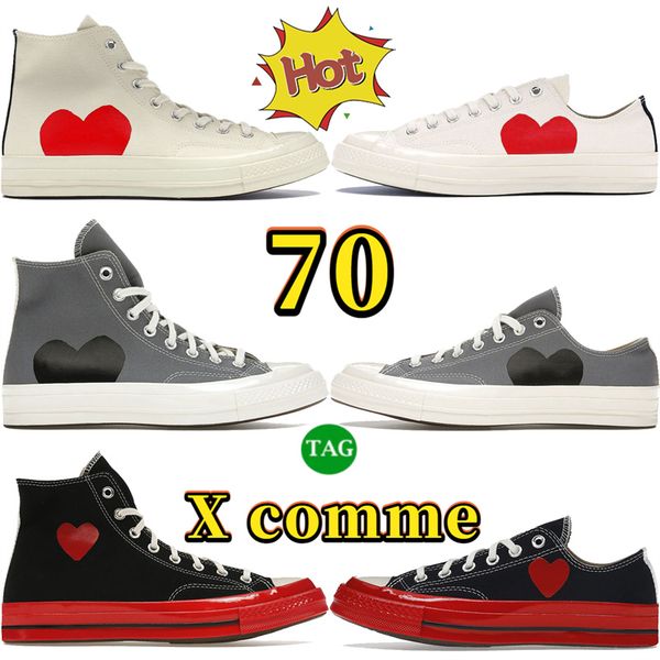 Zapatos de diseño de lujo Chuck Hi White Egret Red Midsole Ox Black Blue Quartz gris para hombre zapatillas de deporte de moda para mujer zapatillas de deporte casuales EUR 35-44