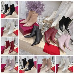 Luxe designer schoenen, hoge hakken, enkelschoenen, hoge hakken, korte platforms, feestjurken, puntige stiletto -hakken, antiklasseringen, herfst en winter veelzijdige laarzen