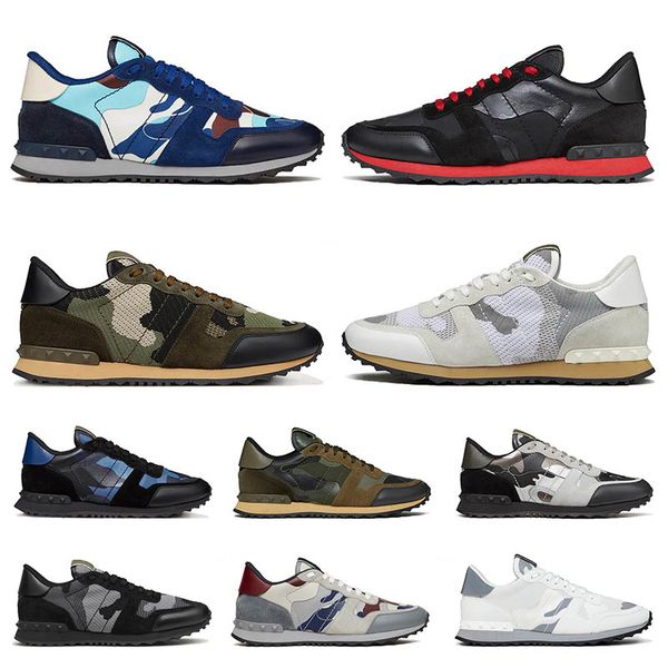 Chaussures de concepteur de luxe hommes femmes camouflage camouflage caoutchouc semelle militaire vert triple noir blanc gris chaussures de chaussures sportives baskets de plate-forme