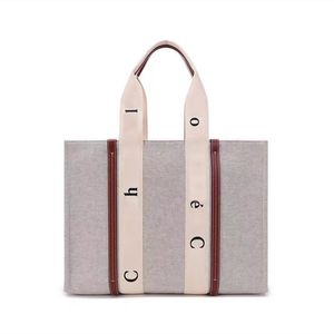 Luxe designer boodschappentas grote capaciteit vrouwen canvas handtassen houtachtige mode dames Één schouder messenger bag portefeuille