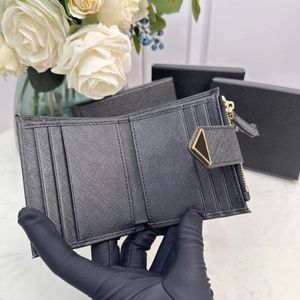 Luxe designer korte portemonnee kaarthouder lederen portemonnee dames klassiek letterontwerp C creditcards reisdocument paspoort flip tas met doos