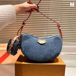 Sac à bandoulière de luxe Nouveau sac à aisselles simple en denim avec pois haricots haute valeur esthétique sacs à bandoulière personnalisés pour femmes