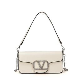 Luxe Designer Schoudertassen Mode Diamant V Brief Crossbody Tas Portemonnee Vintage Dames Effen Kleur PU Lederen Handtas Ontwerp Schoudertas Dropshipping