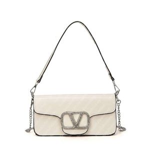 Luxe Designer Schoudertassen Mode Diamant V Brief Crossbody Tas Portemonnee Vintage Dames Effen Kleur PU Lederen Handtas Ontwerp Schoudertas Dropshipping156411