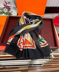 Luxe ontwerper Silk Cashmere sjaal voor vrouwen mannen h Fashion Silk Sjalt topmerk Pashmina Hoge kwaliteit Stole Ring Headband Ladies Chorus Letter H Lange grote sjaal
