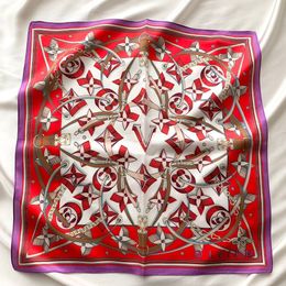 Luxe ontwerper Silk Sjang Fashion exclusieve stijl sjaal sjaals sjaals elegante charmante dames boetiek sjaal sjaal lente hoogwaardige verjaardag liefde cadeau maat 50 x 50 cm