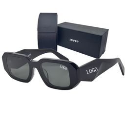 17 lunettes de soleil de luxe pour femmes hommes marques célèbres UV400 protéger la lentille OEM ODM personnaliser logo coupe cadres de planches rectangulaires de haute qualité avec étui d'origine