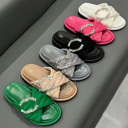Sandales à plateforme creuse de marque de luxe pour femmes, chaussures de plage ensoleillées, pantoufles taille 35-40