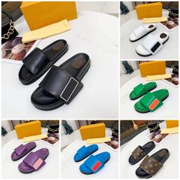 Luxe designer slippers zonsondergang comfort sandalen vrouwen buiten strandschoen plat rubberen slipper