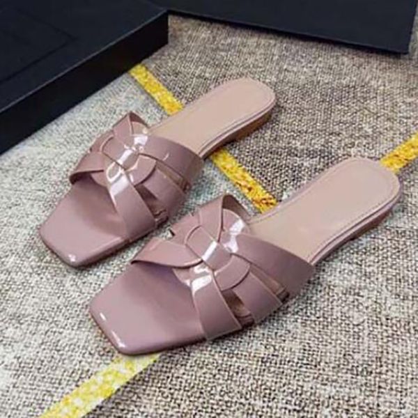 Designer de luxe pantoufles hommage Mules sandales été femmes appartements Mule sans lacet plage diapositives Sandalias chaussures de marche EU35-41