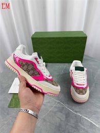Designer de luxe Soho Milan Exclusive Re-web Sneakers Brand In Box Canvas and Fuchsia Leather Limited Edition