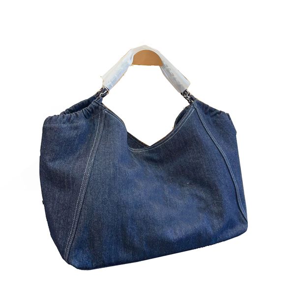 Diseñador de lujo Bolso de mujer de color sólido Nueva moda clásica Bolso de compras de mezclilla de gran capacidad Famosa marca francesa Doble letra Bolsa de axila de alta calidad