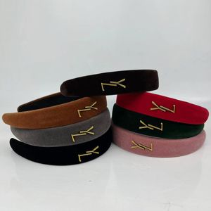 Diademas de esponja de diseñador de lujo, bandas para el cabello para mujeres y niñas, diadema elástica con letras Y, diadema deportiva para Fitness, diadema para la cabeza