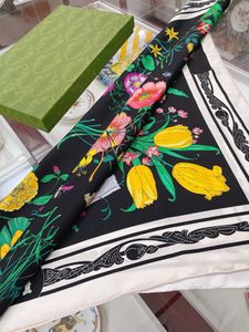 Écharpe carrée de concepteur de luxe Fashcarf Fashion Long Handle Wrap écharpe avec jardin Scarpe en soie Bandon carré enveloppe carrée carrée bandeau bande