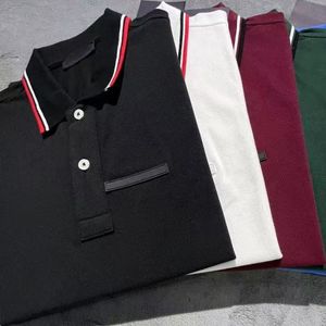 Luxe ontwerper Zomer heren Polo Shirt Triangle Patroon Patroon Rapel Rapel T -shirt Business Casual Jacket Top